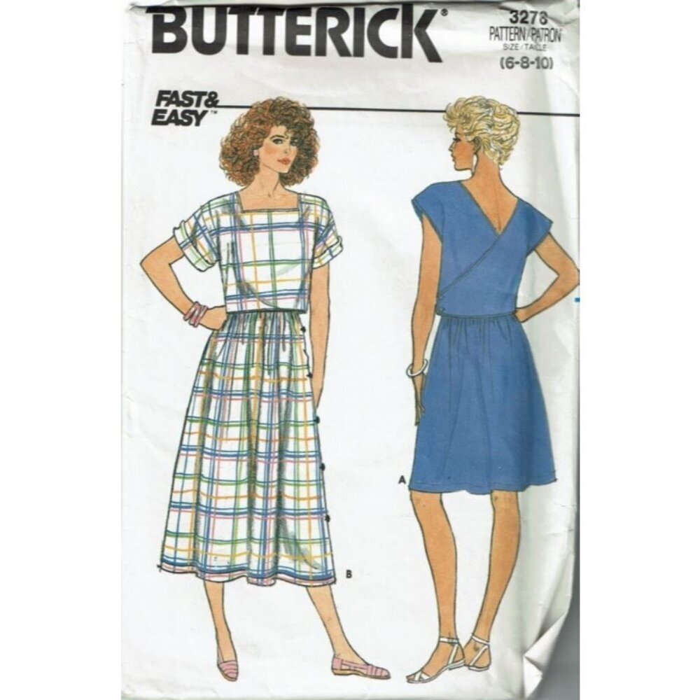 Butterick‎ Sewing Pattern 3278 Top Skirt Misses Size 6-10
